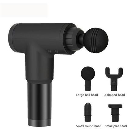 PeakForm Massage Gun with 4 Changeable Heads - Black