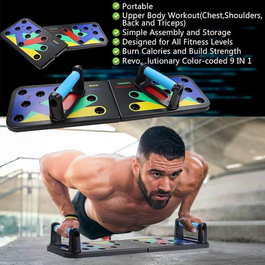 PeakForm Foldable Fitness Push up Board (Back, Shoulders, Chest ,Triceps)